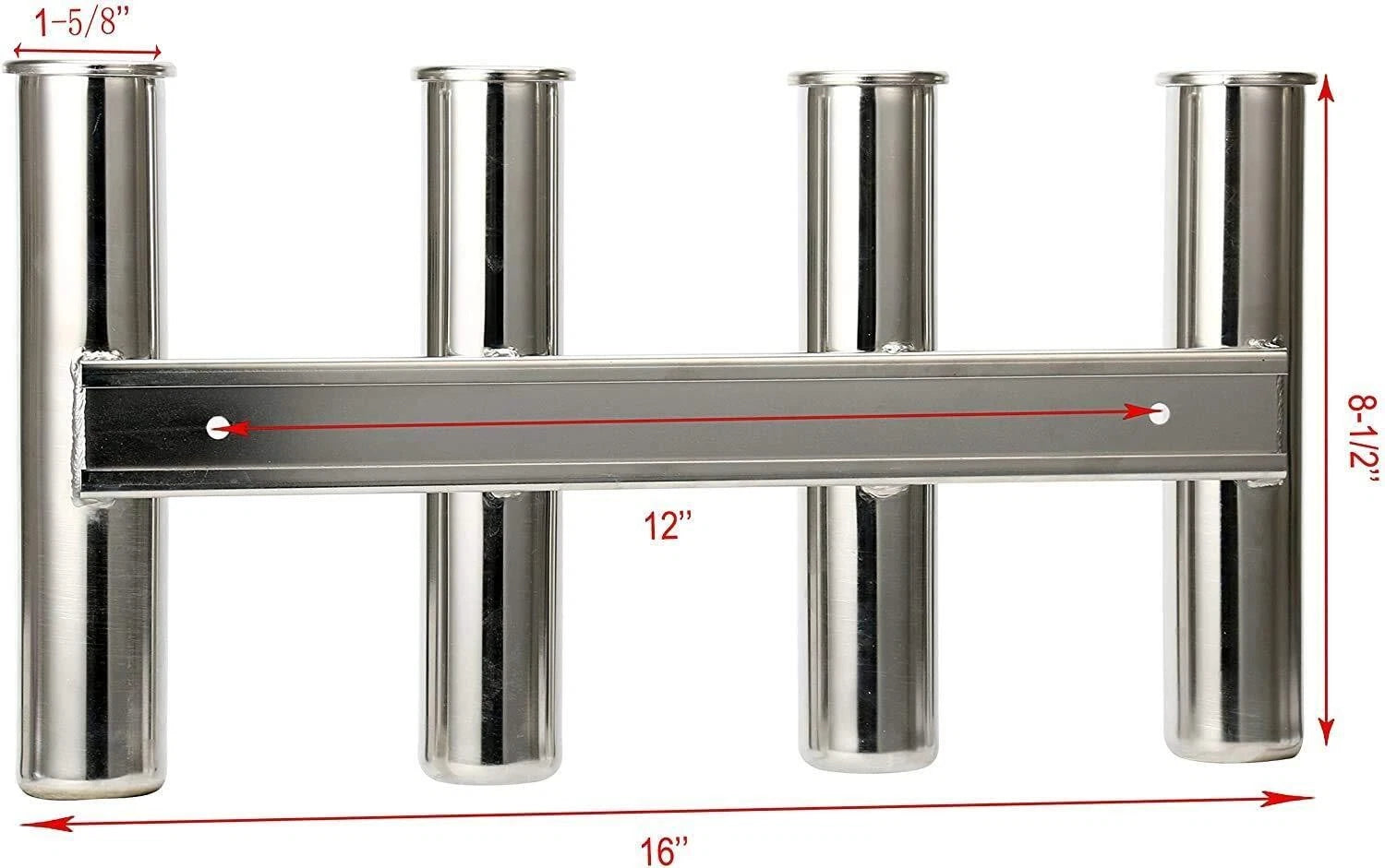 Stainless Steel Fishing Rod Rack for Wall/Side Mount (3 4 5 6 Tube)