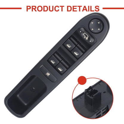 Front Left Electric Window Switch Panel for Peugeot 307 (2001–2008)