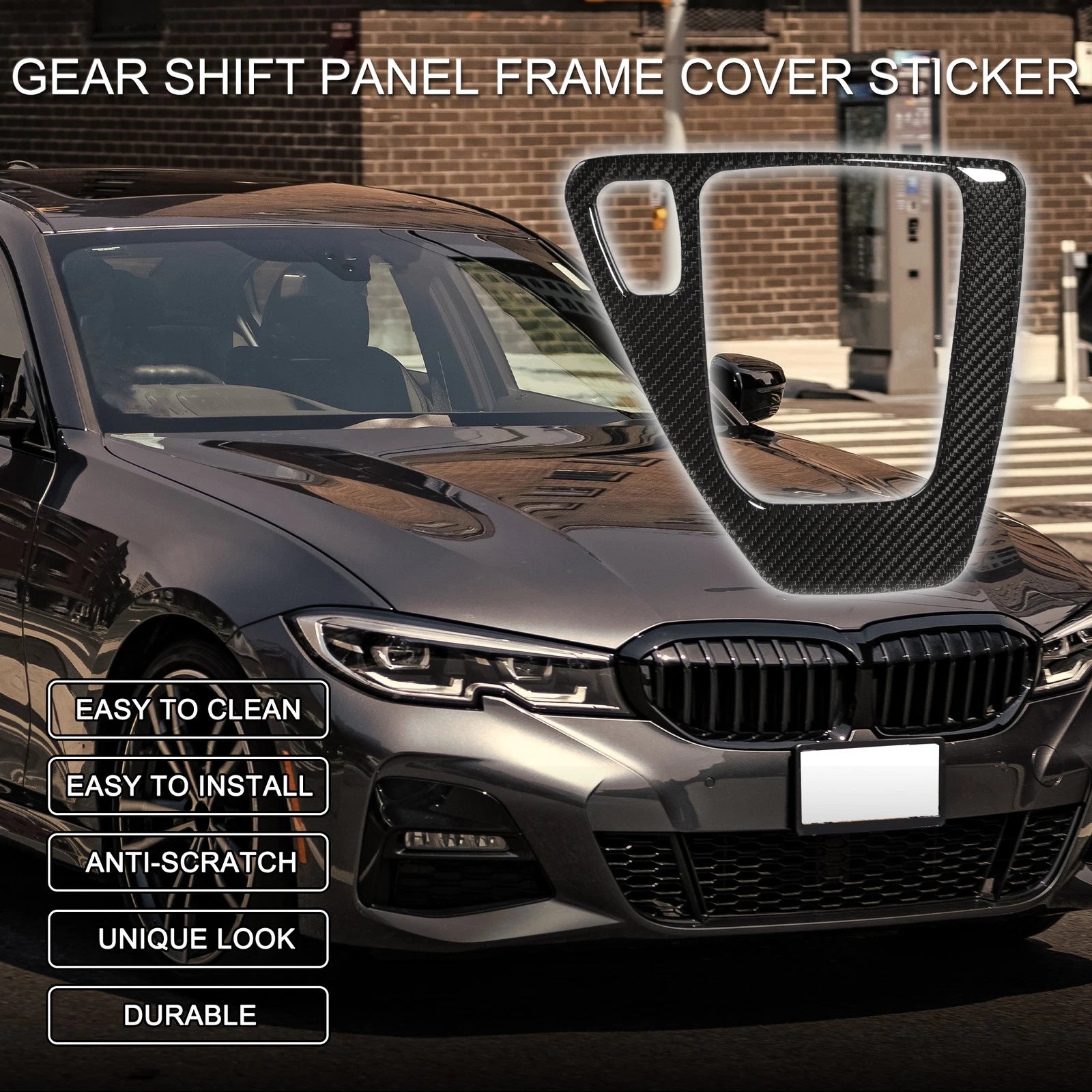 Gear Shift Panel Frame Cover Replacement for BMW 3 Series E90 E92 E93 (2005–2012)
