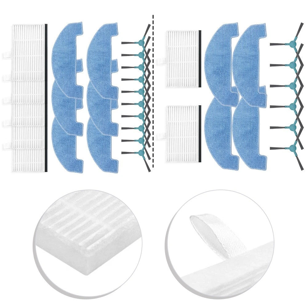 Replacement Side Brushes and Filters for Ultenic D10 (2020–2023)