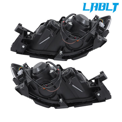 Set of 2 Halogen Headlights with Black Trim for Subaru Impreza (2008–2011)