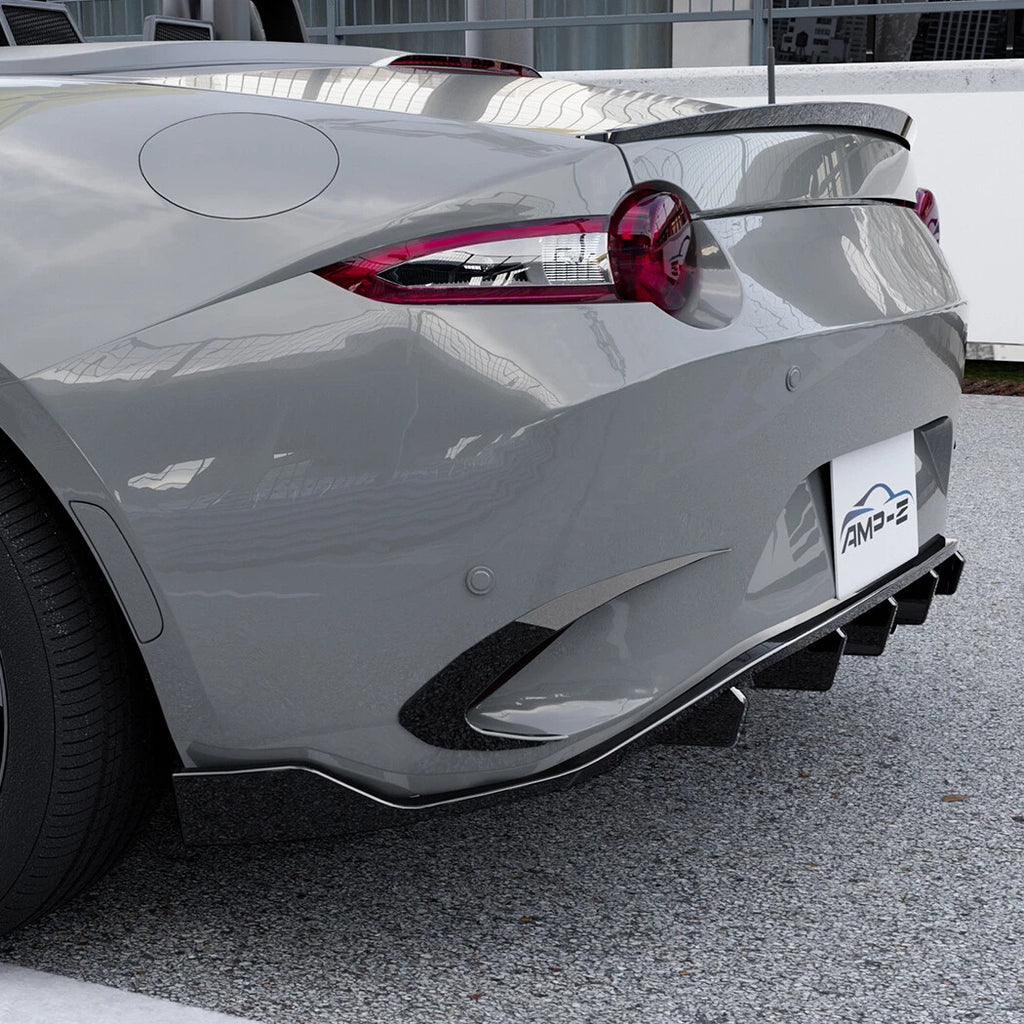Gloss Black Rear Bumper Side Fin Canards Splitter for Mazda MX-5 Miata ND (2016–Present)