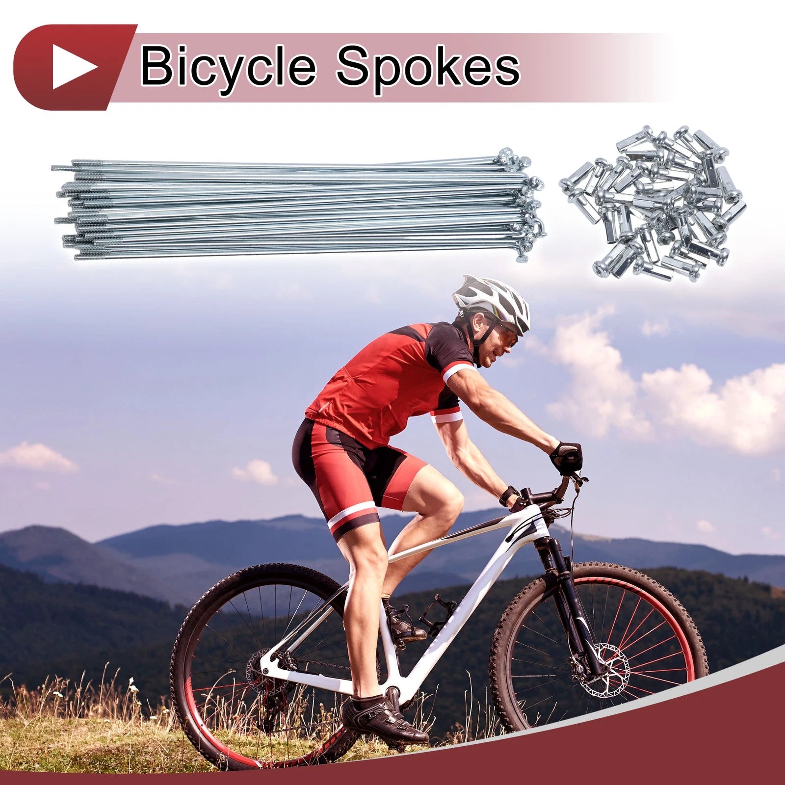 Bicycle Spokes Set 145 mm Steel Galvanized for 14G Bikes (1940–2020)