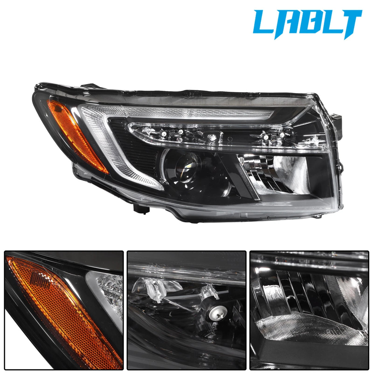 LABLT Right Headlight w/DRL for Honda Ridgeline (2021–2025) & Passport (2022–2025) 7-Pin Plug