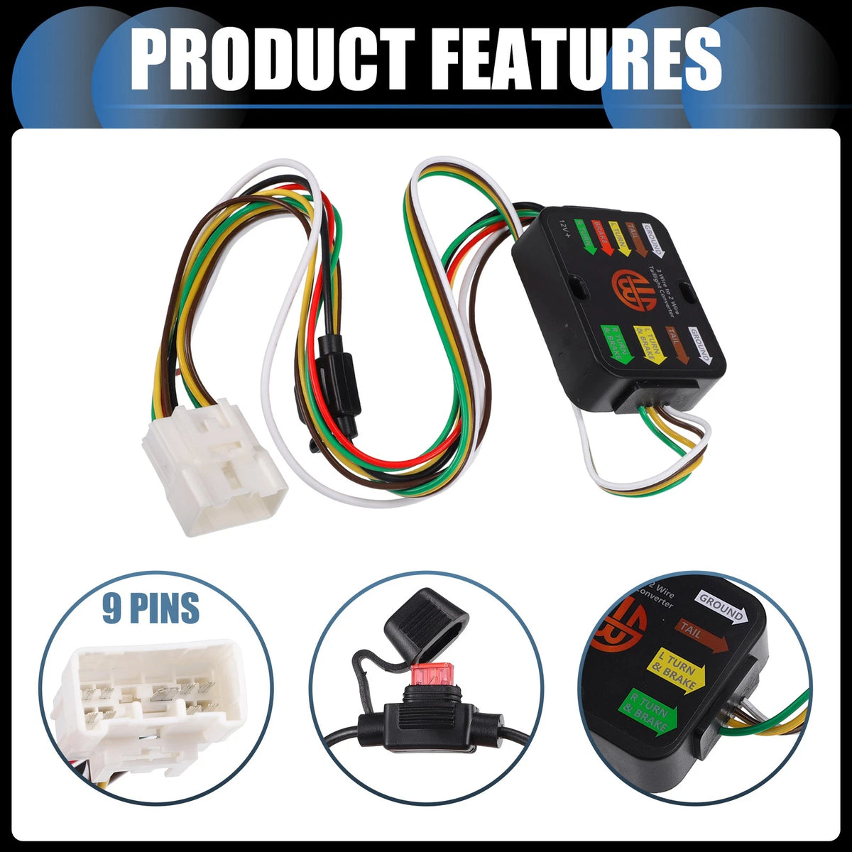 4-Way Flat Trailer Wiring Harness for Toyota Highlander (2020–2021)