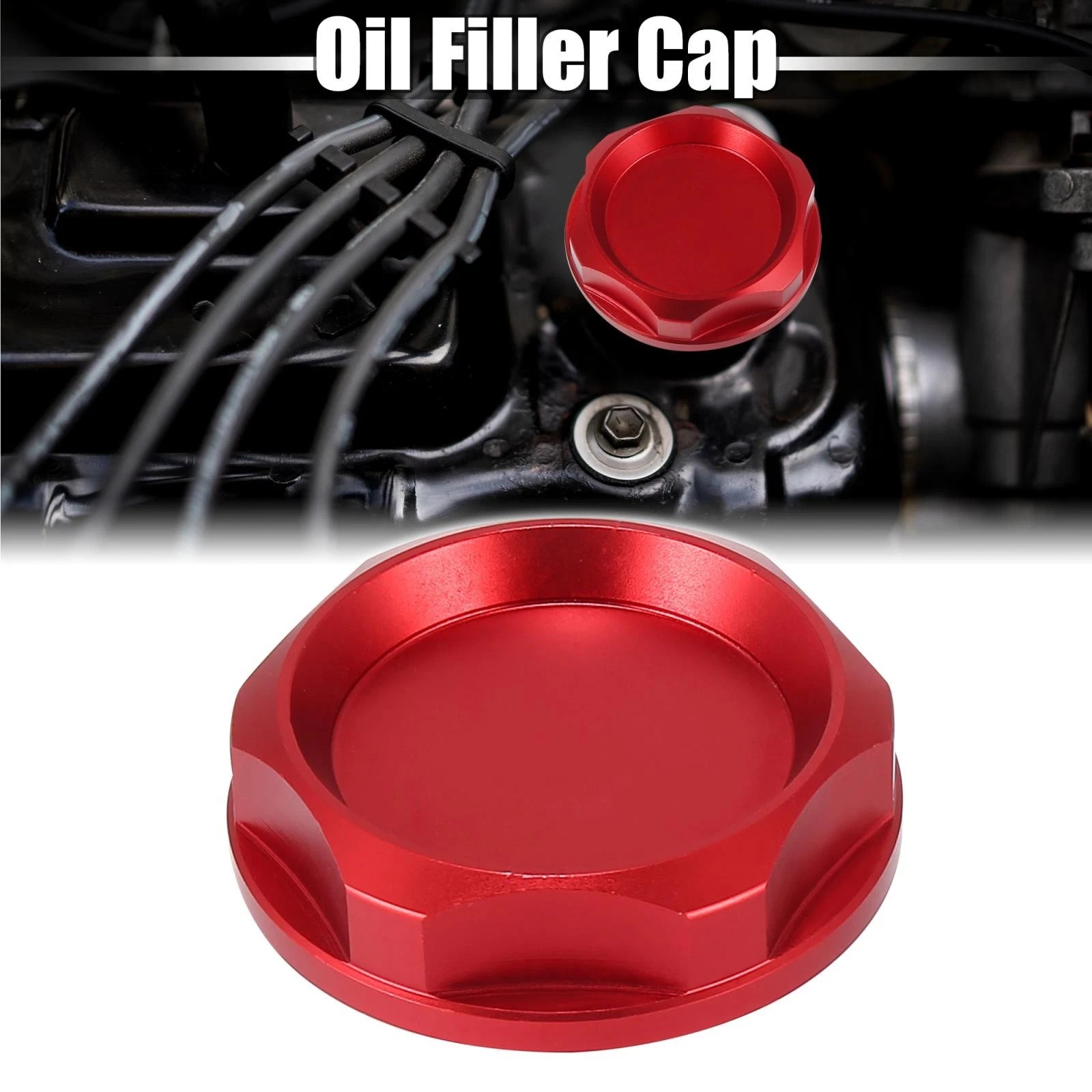 Engine Oil Filler Cap Plug Cover Aluminum Replacement for Mitsubishi (2000–2017)