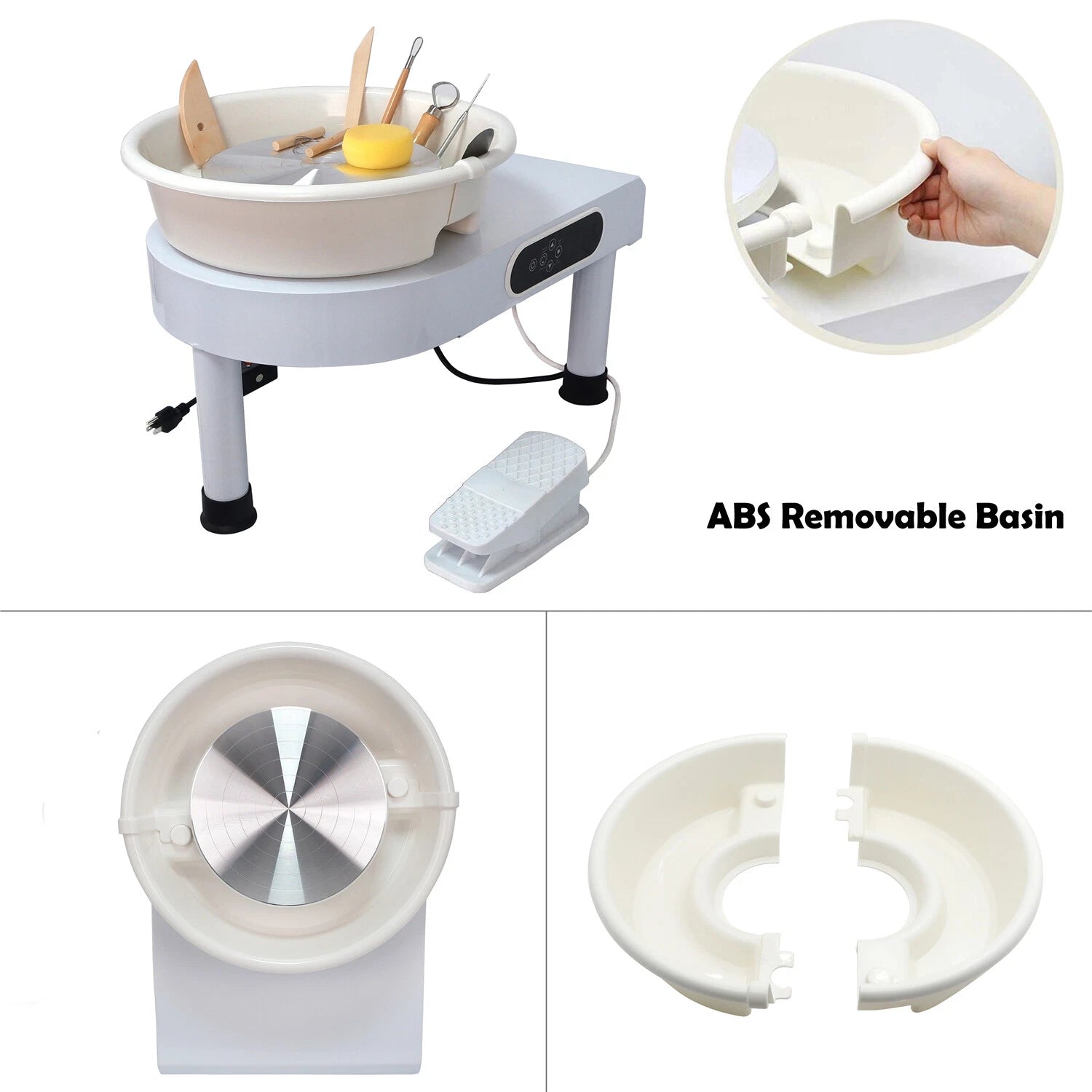 350W pottery wheel with LED display for ceramic forming