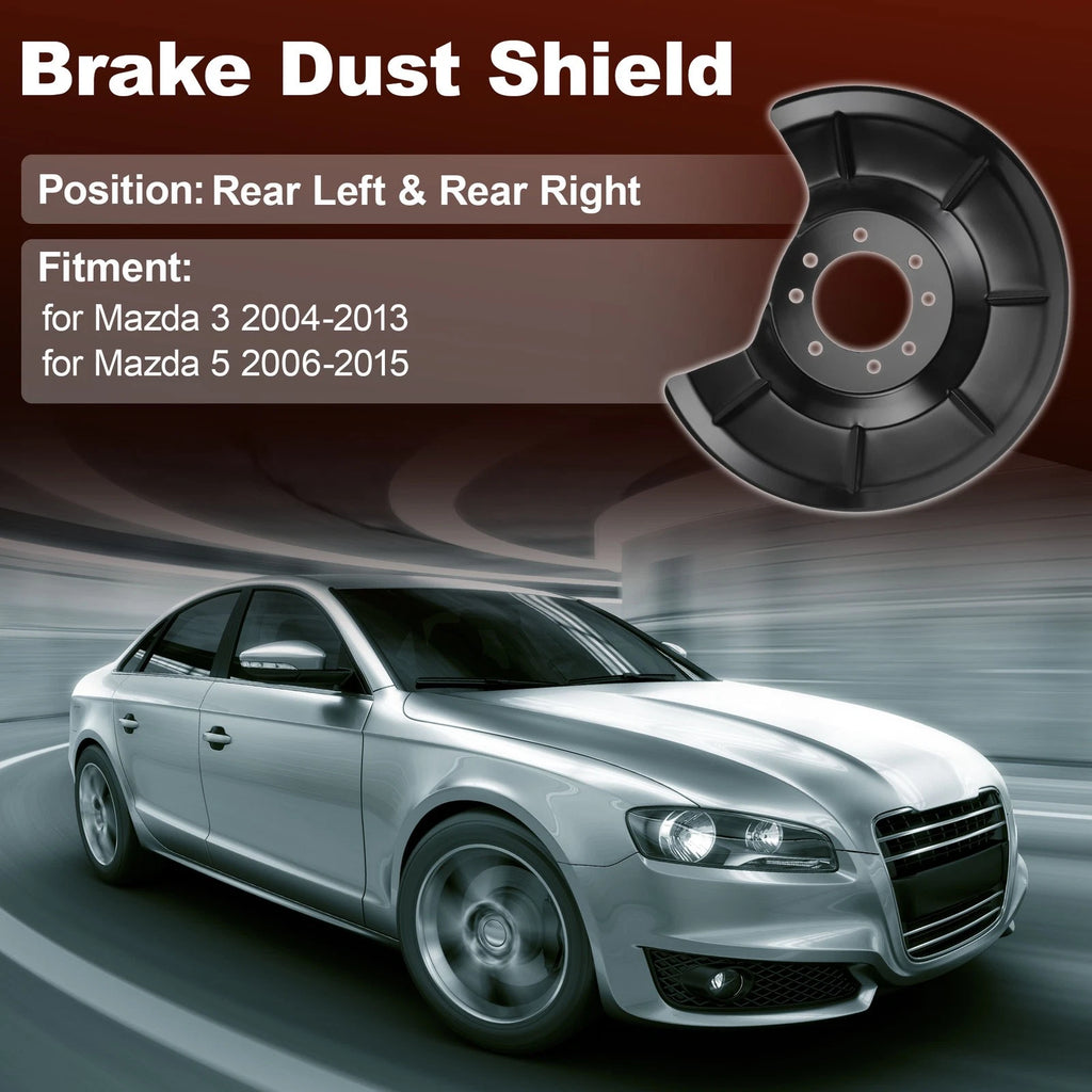 Wheel Brake Dust Shield Front Left for Mazda 3 (2004–2013) Replacement