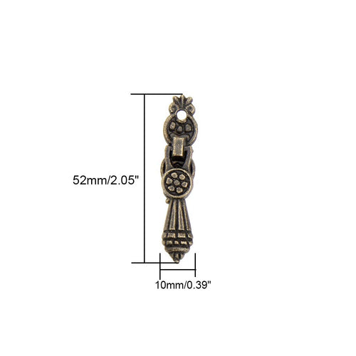 10pcs Antique Mini Jewelry Box Knob Pull Handle for Cabinet Drawer