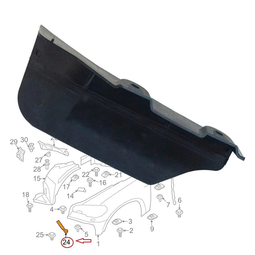 Black Front Right Pressure Lip for BMW X5 X6 (E70 E71 E72) 51757188840