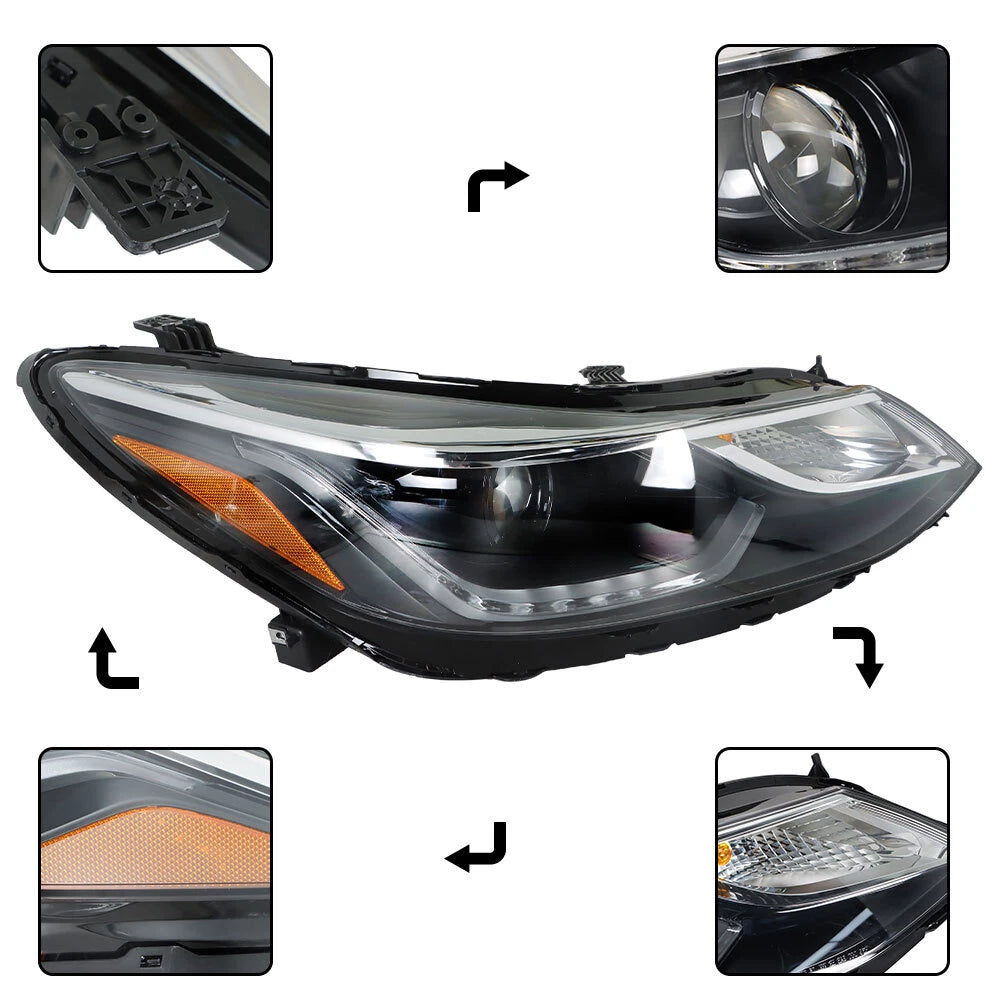 Headlamp Projector w/LED DRL for Chevy Cruze (2016–2018) - Passenger Side