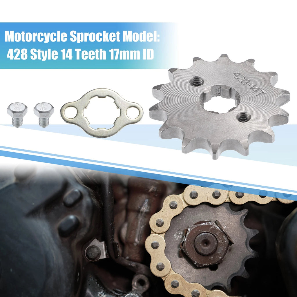 Front Engine Sprocket Set 14T 17mm ID for Dirt Pit Bike ATV (2005–2015)