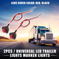 Truck LED Trailer Marker Lights 24V Waterproof Red Pair for Universal Use (0–)