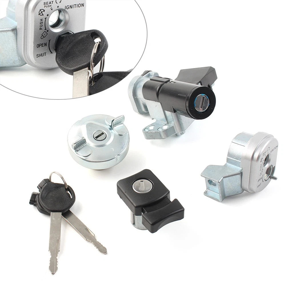 Ignition Key Barrel Switch Set with Seat Lock for Honda Lead NHX 110 (2008–2012)