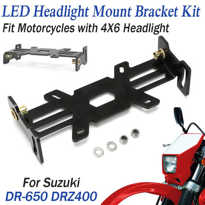 LED Headlight Mounting Bracket Set for Suzuki DR-650 DRZ400