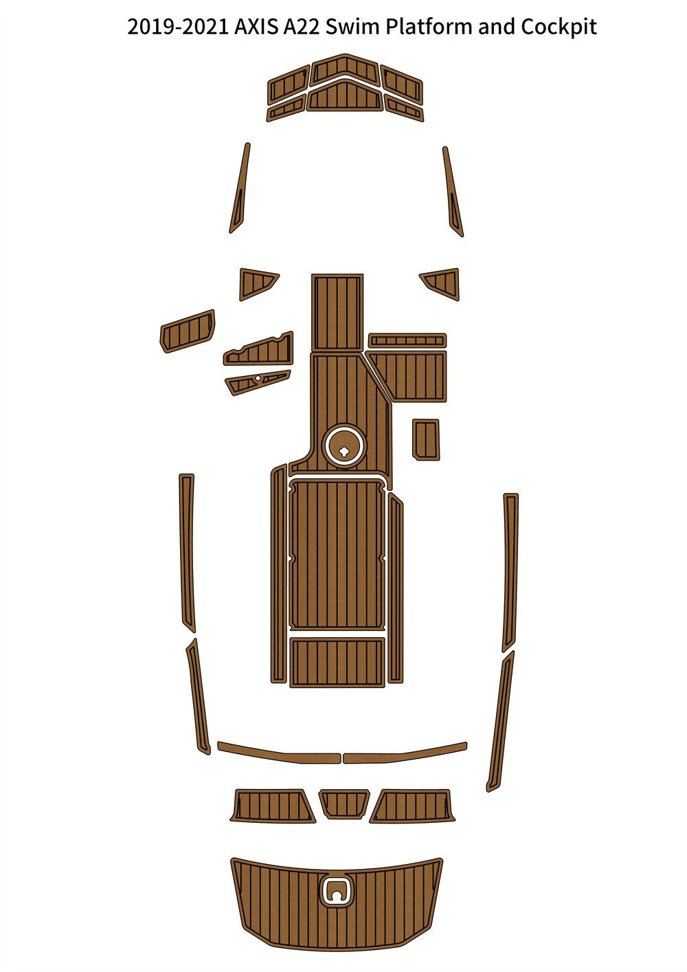 EVA Foam Teak Decking Cockpit Pad for AXIS A22 (2019–2021)