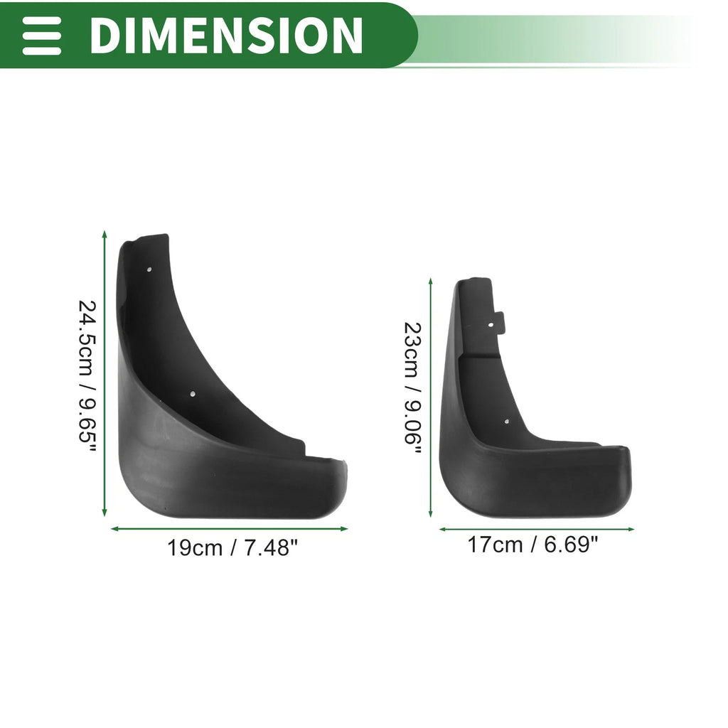 Mud Flaps Splash Guards 1 Set Front Rear for Mitsubishi Galant (2007–2012)