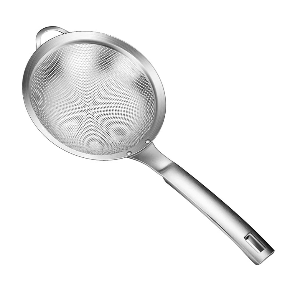 Stainless Steel Sieve Strainer with Sturdy Grip Handle