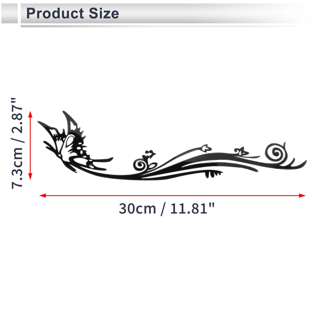 Reflective Bumper Decal for - Black Butterfly Pattern