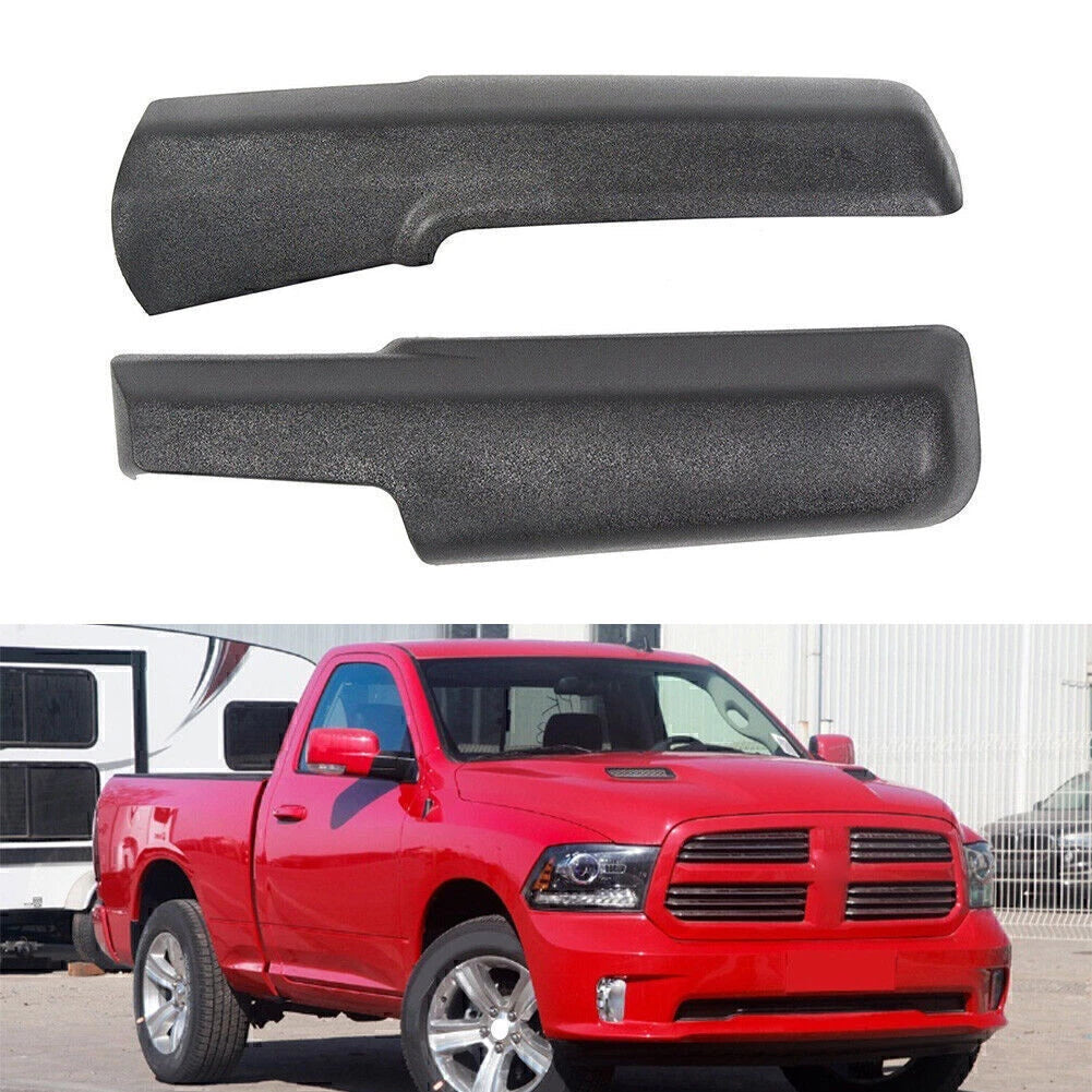 Pair Black Tow Mirror Cover Caps for Dodge RAM (2011–2019)