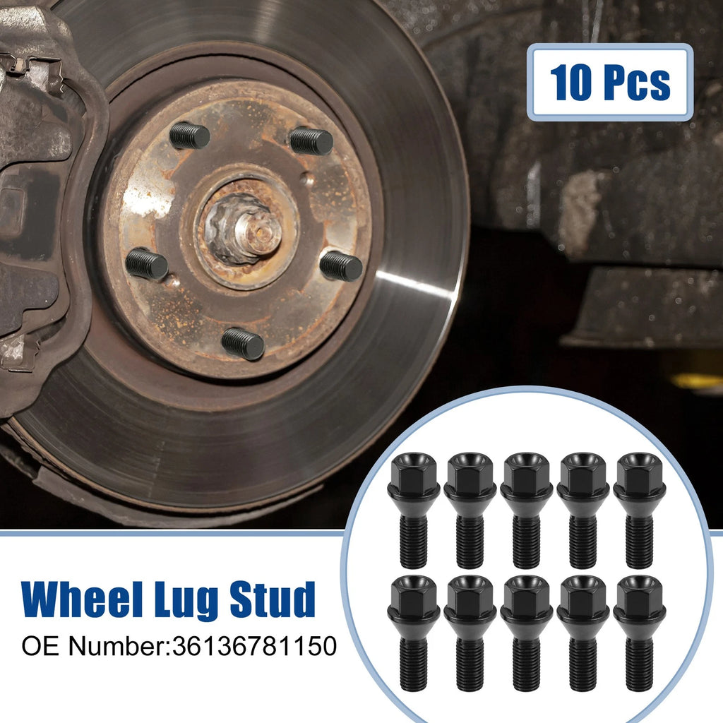 Wheel Lug Bolt Nut Replacement Kit (10 Pcs) for BMW E46 E90 E39 (2000–2012)