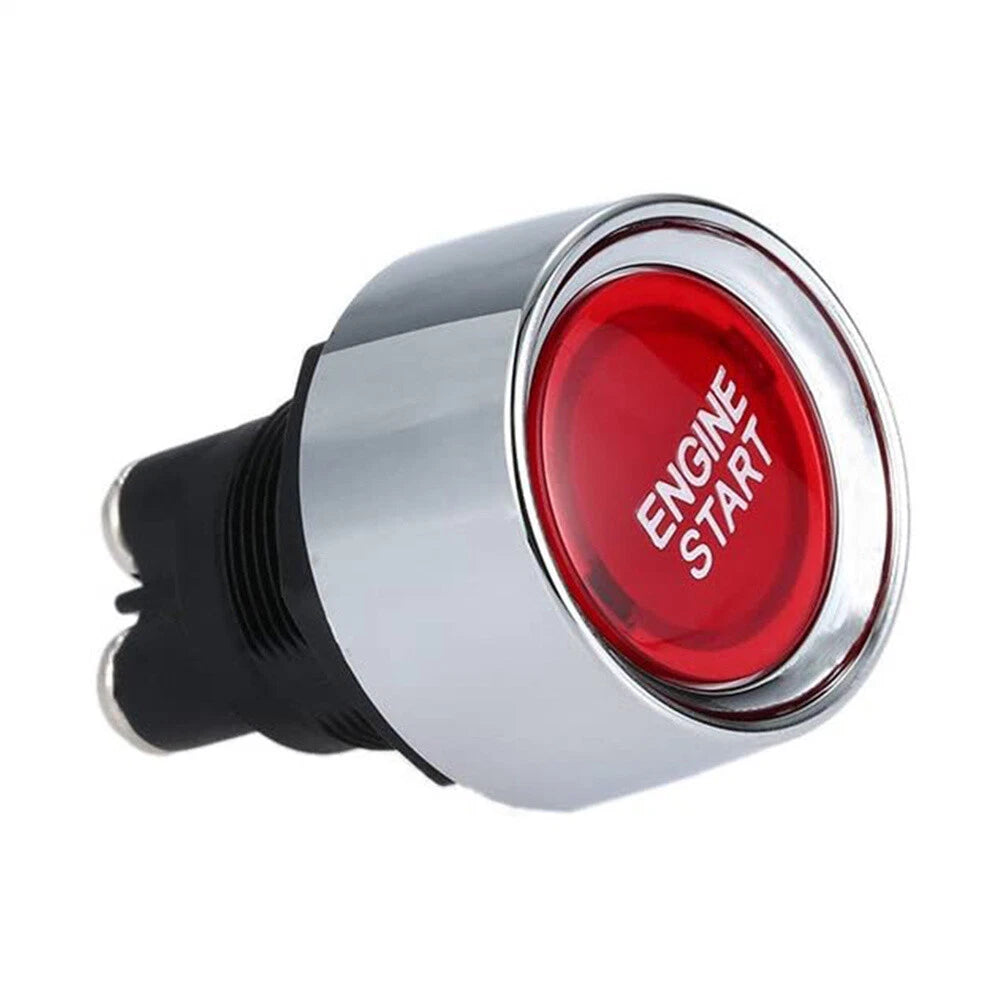 Push Button Starter Switch with Red LED for Universal 12V Race Car