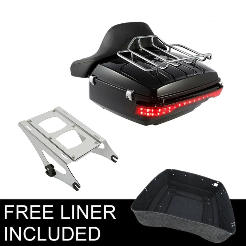 Trunk Pad & LED Tail Light for Harley Touring Road Glide (2014–2026)