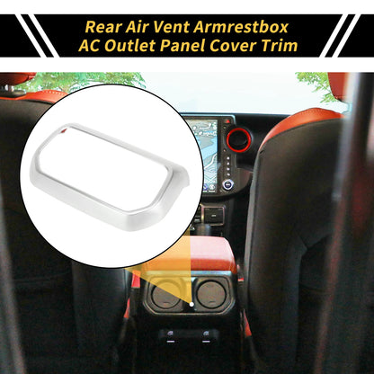 Rear Air Vent Armrestbox AC Outlet Panel Cover for Jeep Wrangler JL (2018–2023)