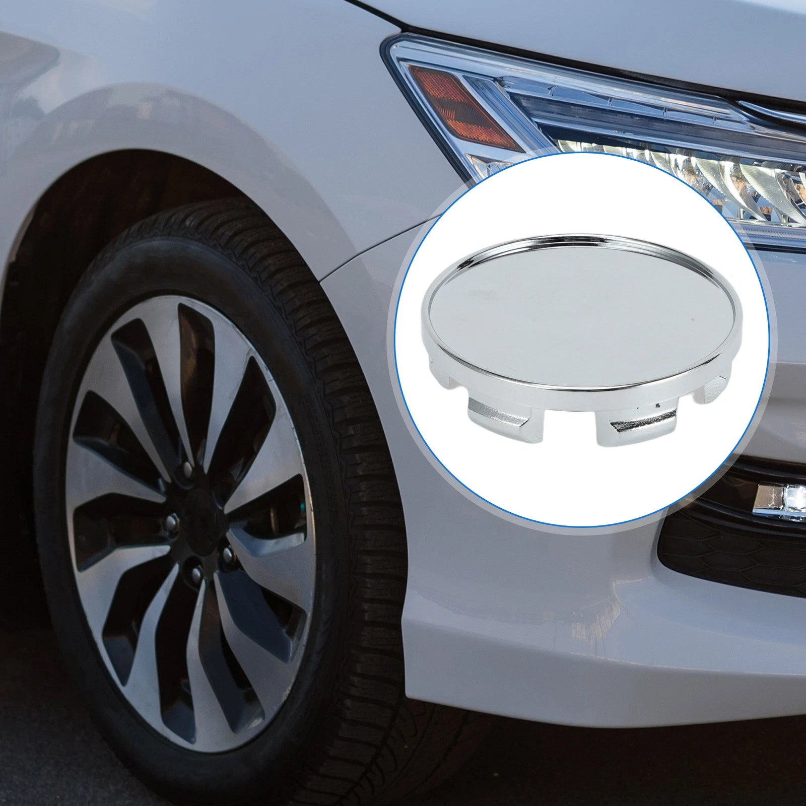 Wheel Center Cap for OD: 53mm Silver Tone