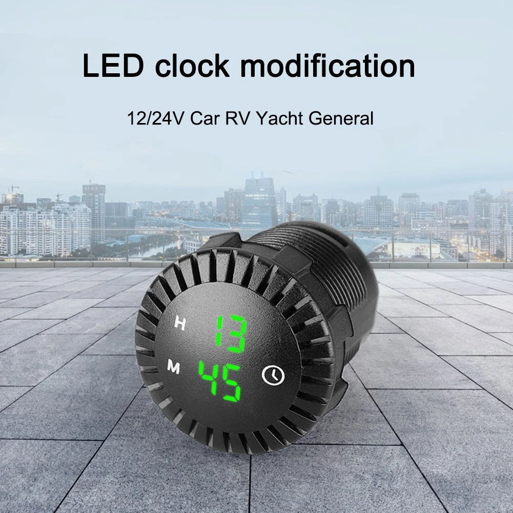 Digital Clock Panel LED Display for 12V-24V Car Boat (Universal)