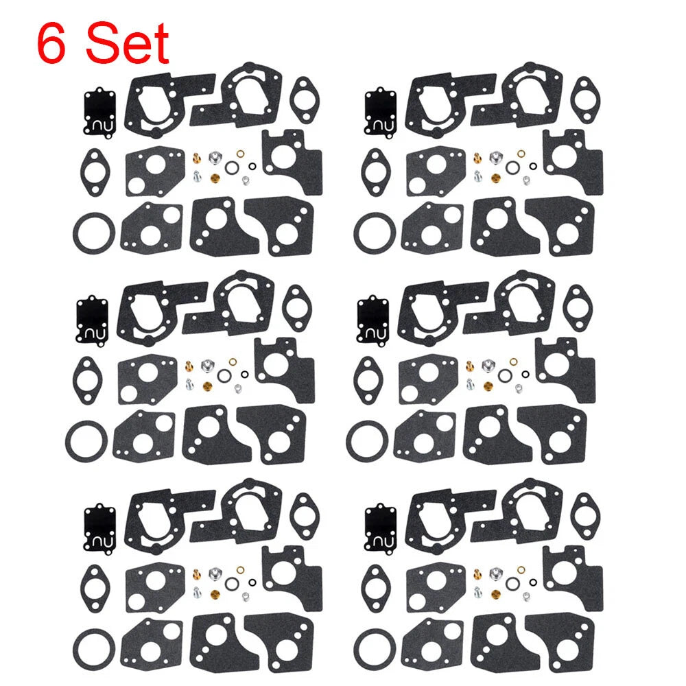 Set of 6 Carburetor Repair Parts for Briggs & Stratton (495606, 494624, 80200, 81200, 82200)