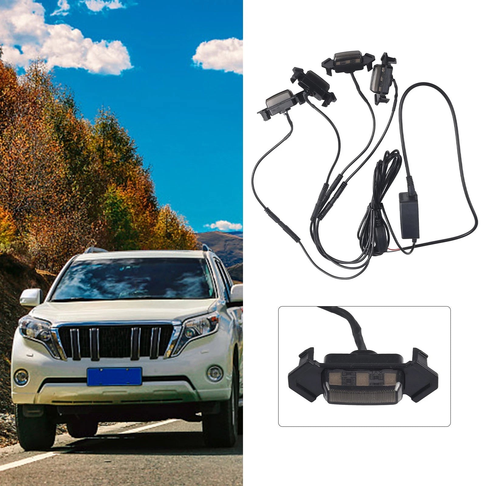 4X APP Remote Multicolors LED Front Grille Kit for Tacoma (2016–2019)