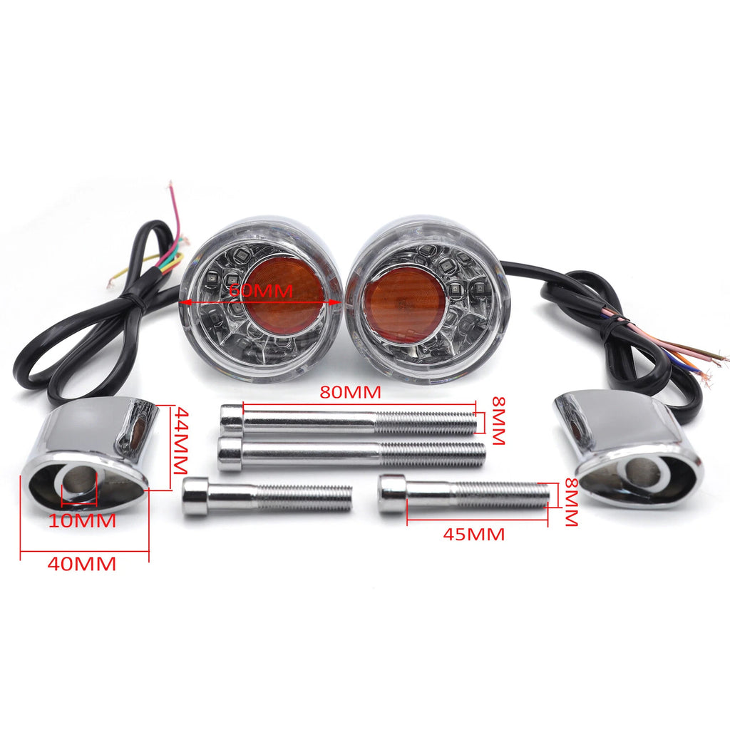 Rear LED Running Brake Turn Signal Indicator Bracket for Harley FXD (2002–2017)