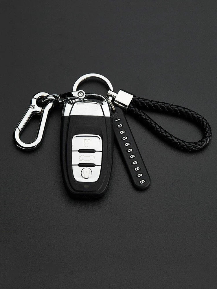 Anti-lost Phone Number Plate Keychain for Cars (Universal)