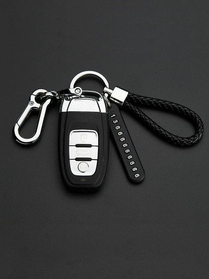Anti-lost Phone Number Plate Keychain for Cars (Universal)
