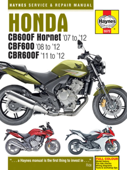 Repair Service Manual for Honda CB600F CBF600 CBR600F (2007–2012)