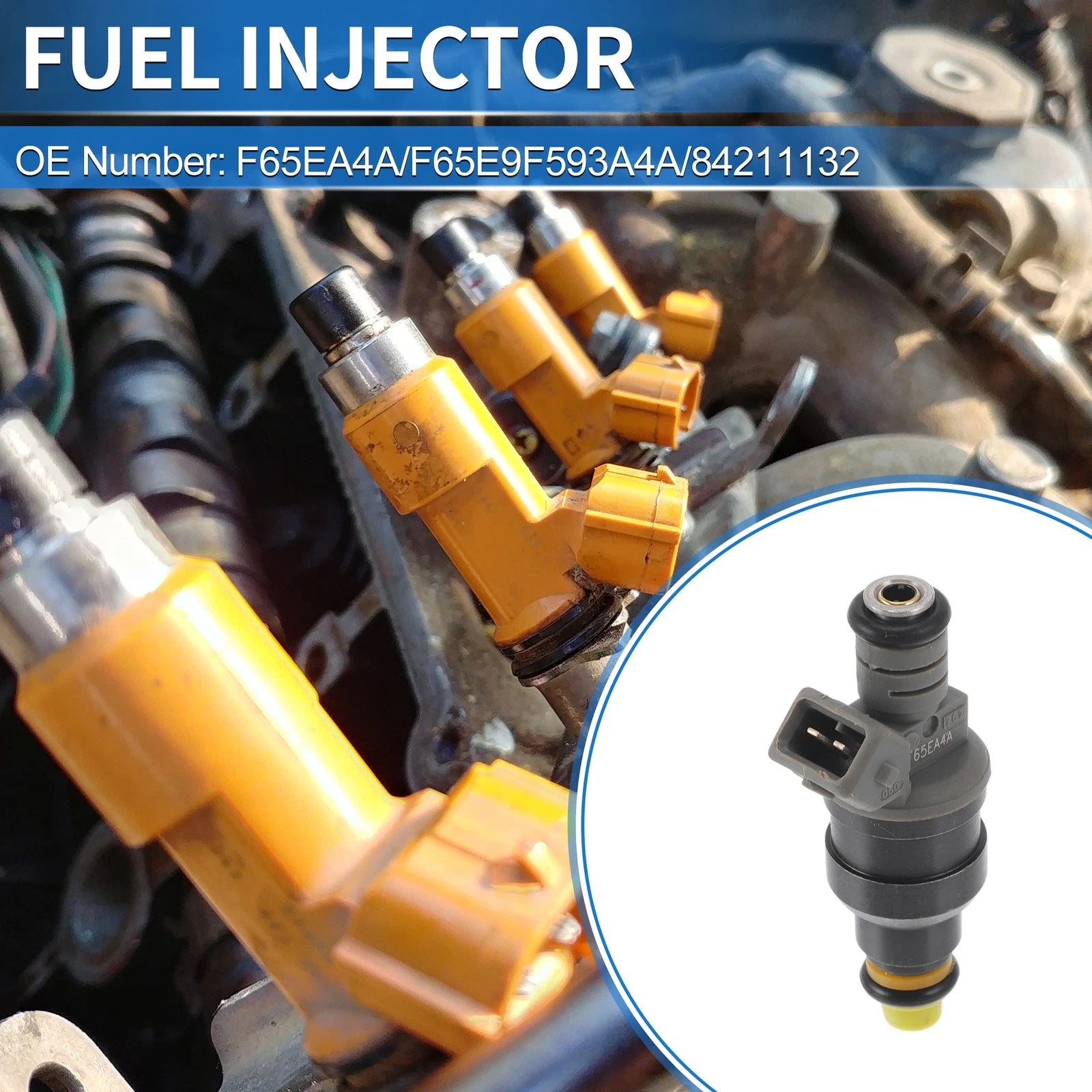 Fuel Injector for Ford E-150 Econoline (2000–2005) No.F65EA4A/F65E9F593A4A/84211132