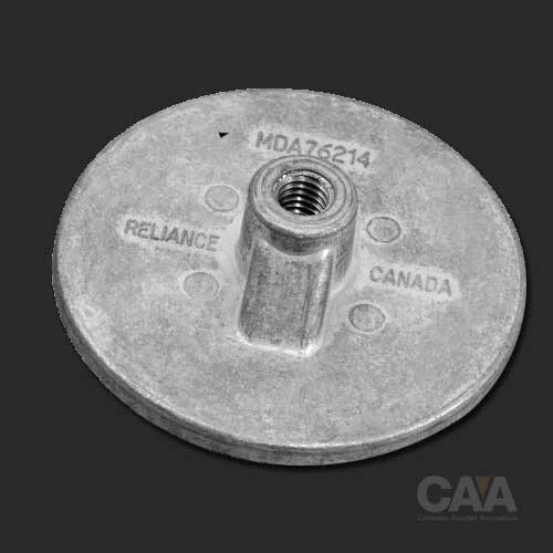 Trim Tab Flat Round Anode for Mercruiser (18-6016, 97-76214)