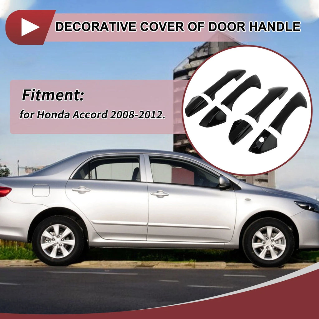 Car Door Handle Cover Outside Gloss Black Replacement for Honda Accord (2008–2012)