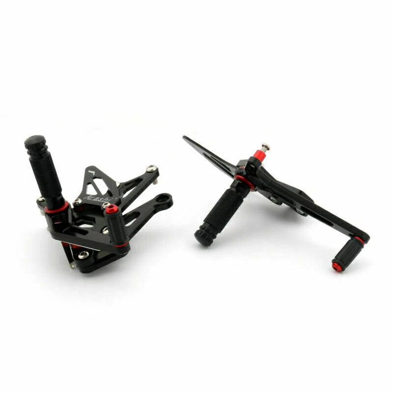 Aluminum Rearsets Footpegs Pedals for Kawasaki Z1000 (2010–2017) Black T9