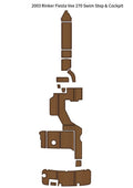 Swim Platform Cockpit Pad for Rinker Fiesta Vee 270 (2003) - EVA Teak Flooring Mat