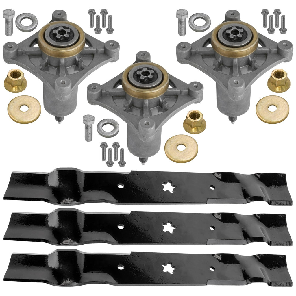 Deck Spindles Blades Rebuild Kit for Husqvarna GTH2554 GTH2754 (54")