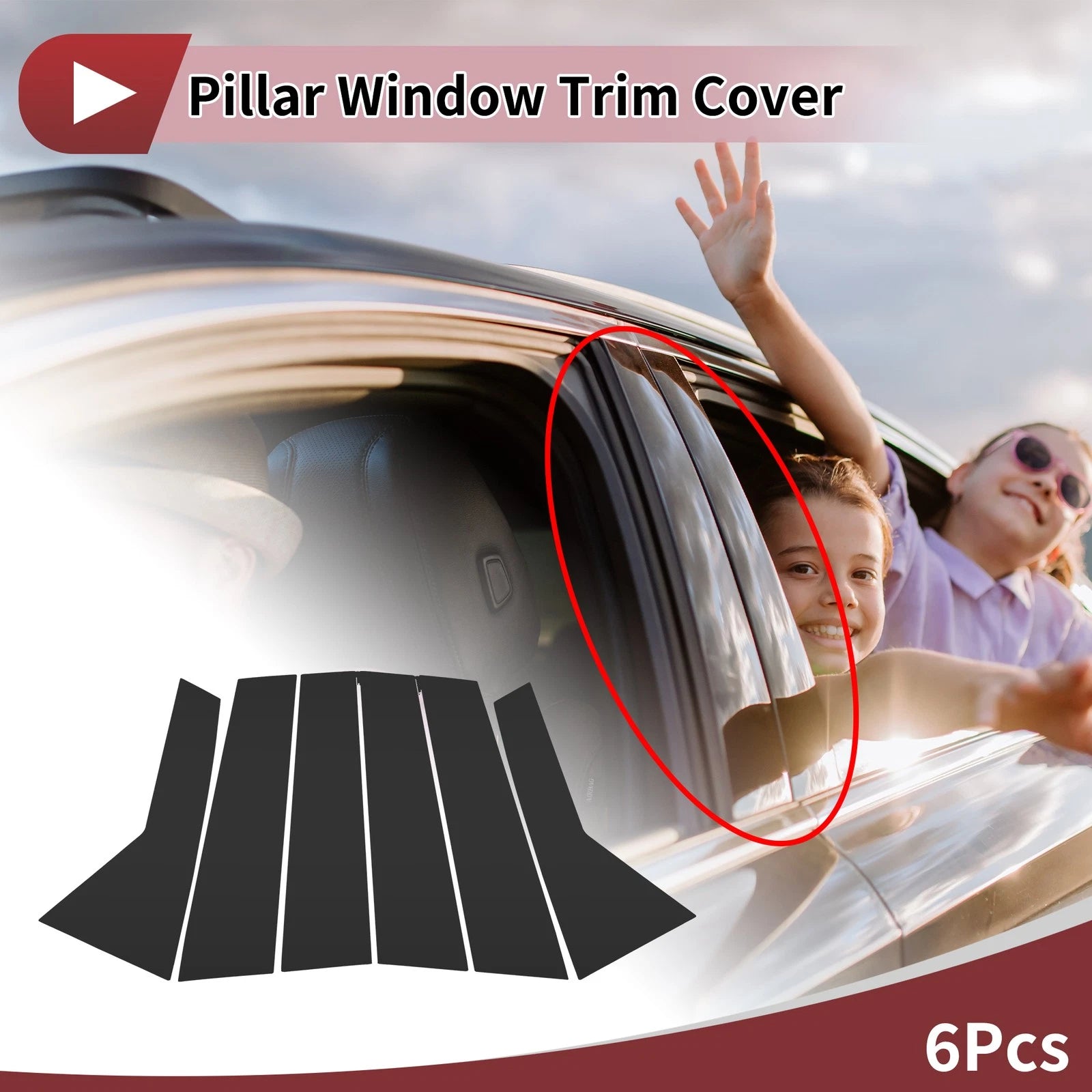 Door Pillar Window Trim Front Rear Left Right for Hyundai Veracruz (2007–2012)
