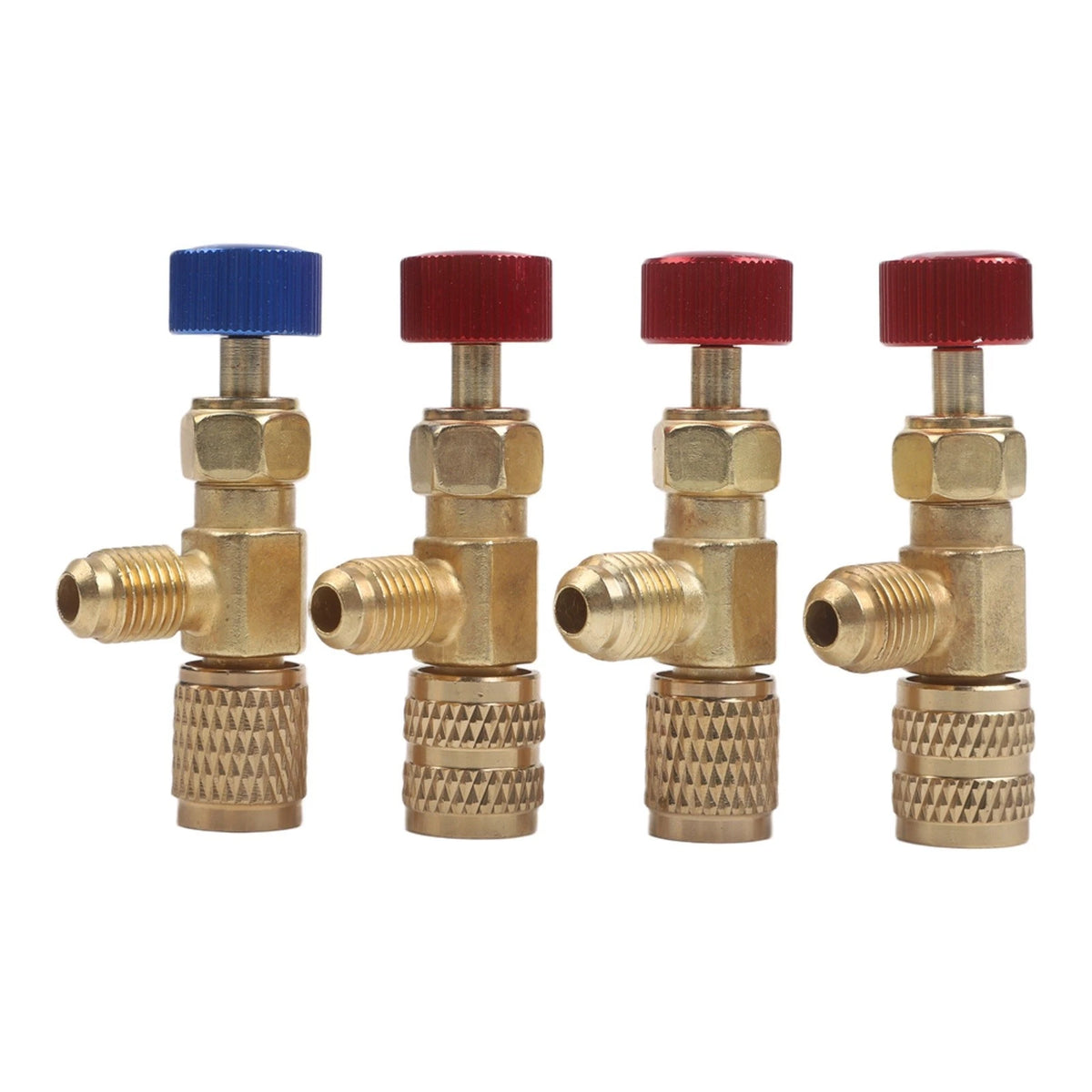4PCS Quick Connect Safety Valves for Air Conditioning Systems (R22, R32, R410)