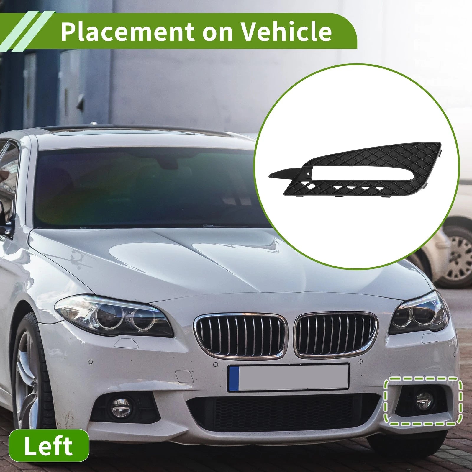 Front Left Fog Light Grille Replacement for Mercedes Benz W251 (2009–2013)