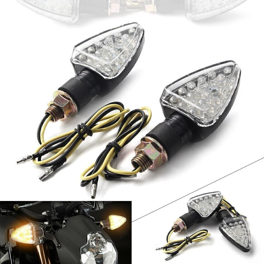 2X 12V 18 LED Turn Signal Light Indicator Blinker Lamp for Universal Motorcycle