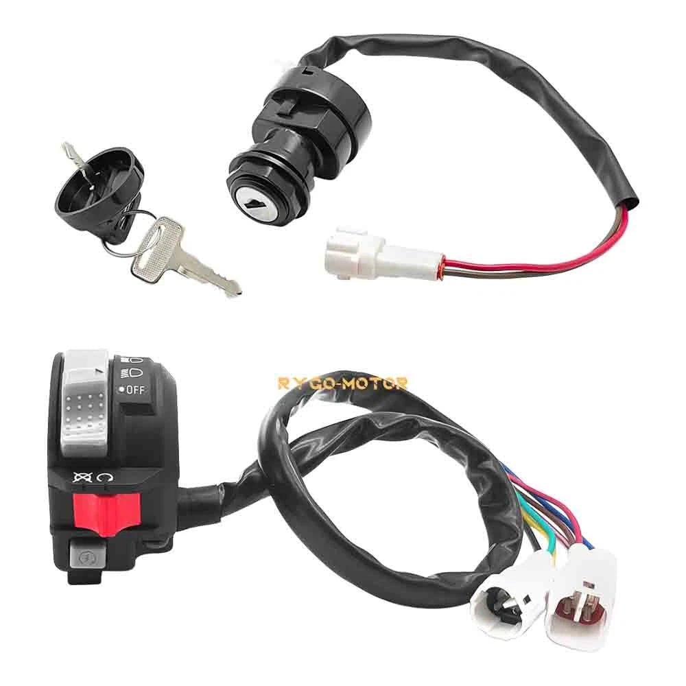 Handlebar Start Switch & Ignition Key Switch for Yamaha Grizzly/Raptor 125-250