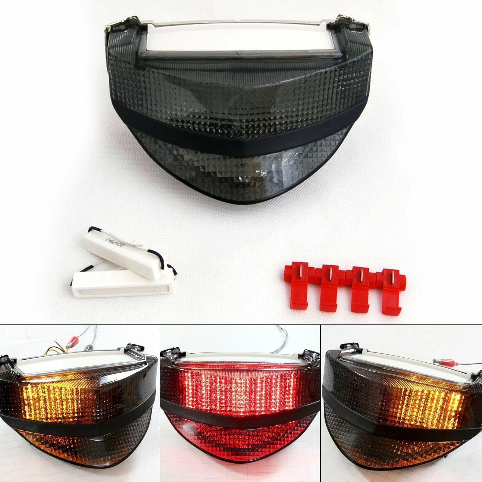 Smoke LED Taillight + Turn Signals for Honda CBR929RR (2000–2001) T9