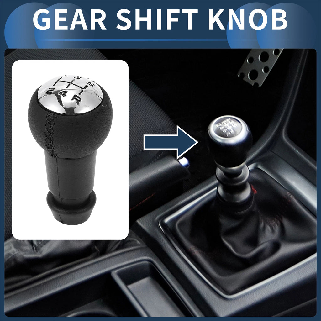 5 Speed Gear Shift Knob No.2403AJ for Citroen C3 (2002–2011) Plastic Leather