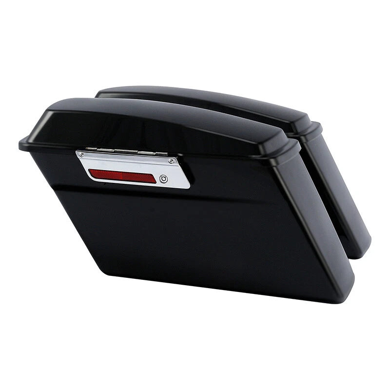 Matte Black Hard Saddlebags & Conversion Bracket for Harley Softail (1984–2017)